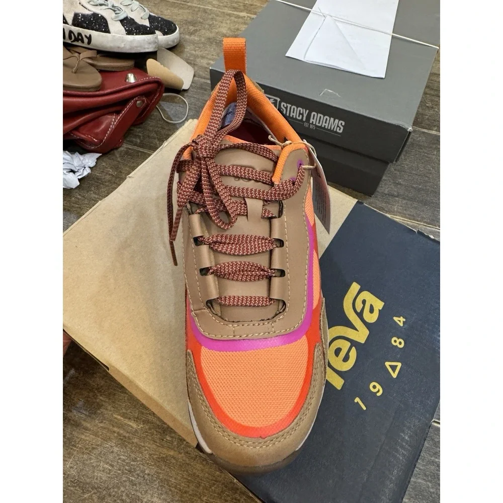 Teva Women Geotrecca Rapid Proof Low Brown Coral Waterproof Hiking Shoes Size 5